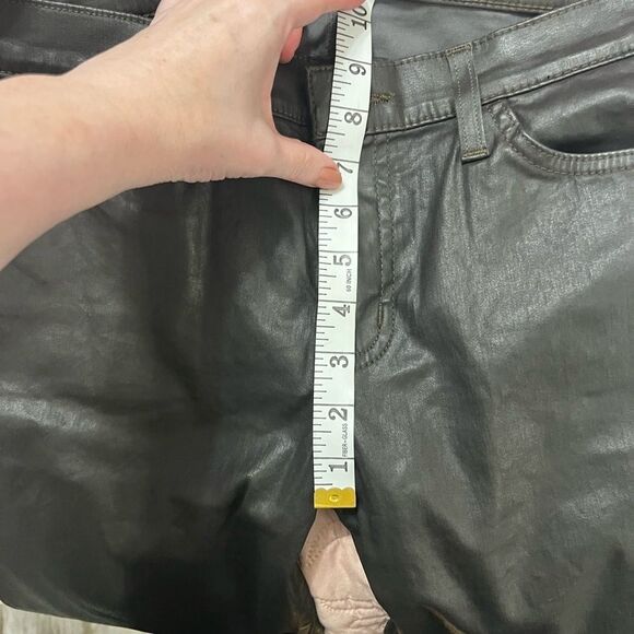 Current/Elliott Coated gray brown ankle skinny jeans 30 mid to low rise - Picture 12 of 14